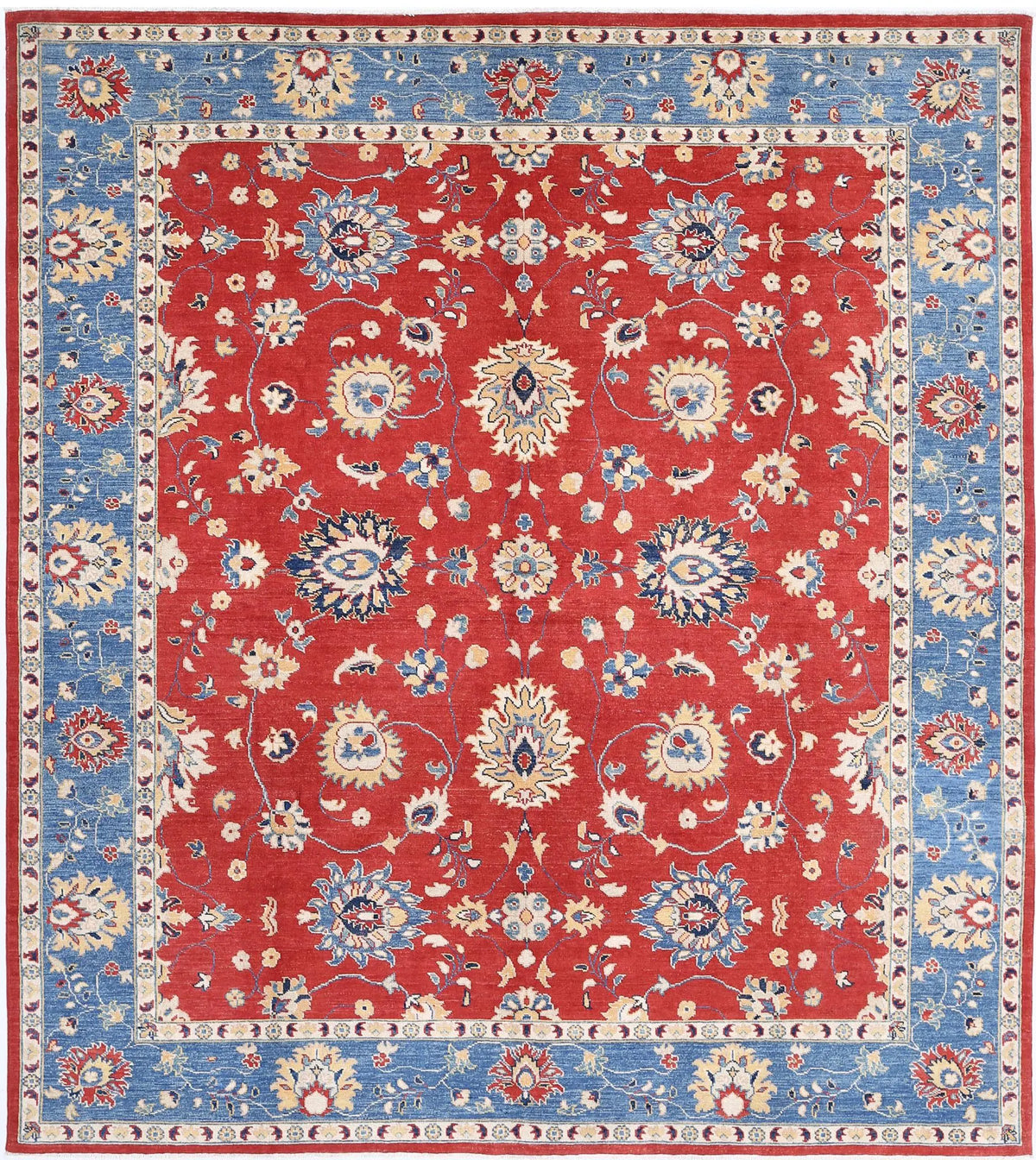 Hand Knotted Ziegler Farhan Gul Wool Rug - 8&#39;3&#39;&#39; x 9&#39;3&#39;&#39;