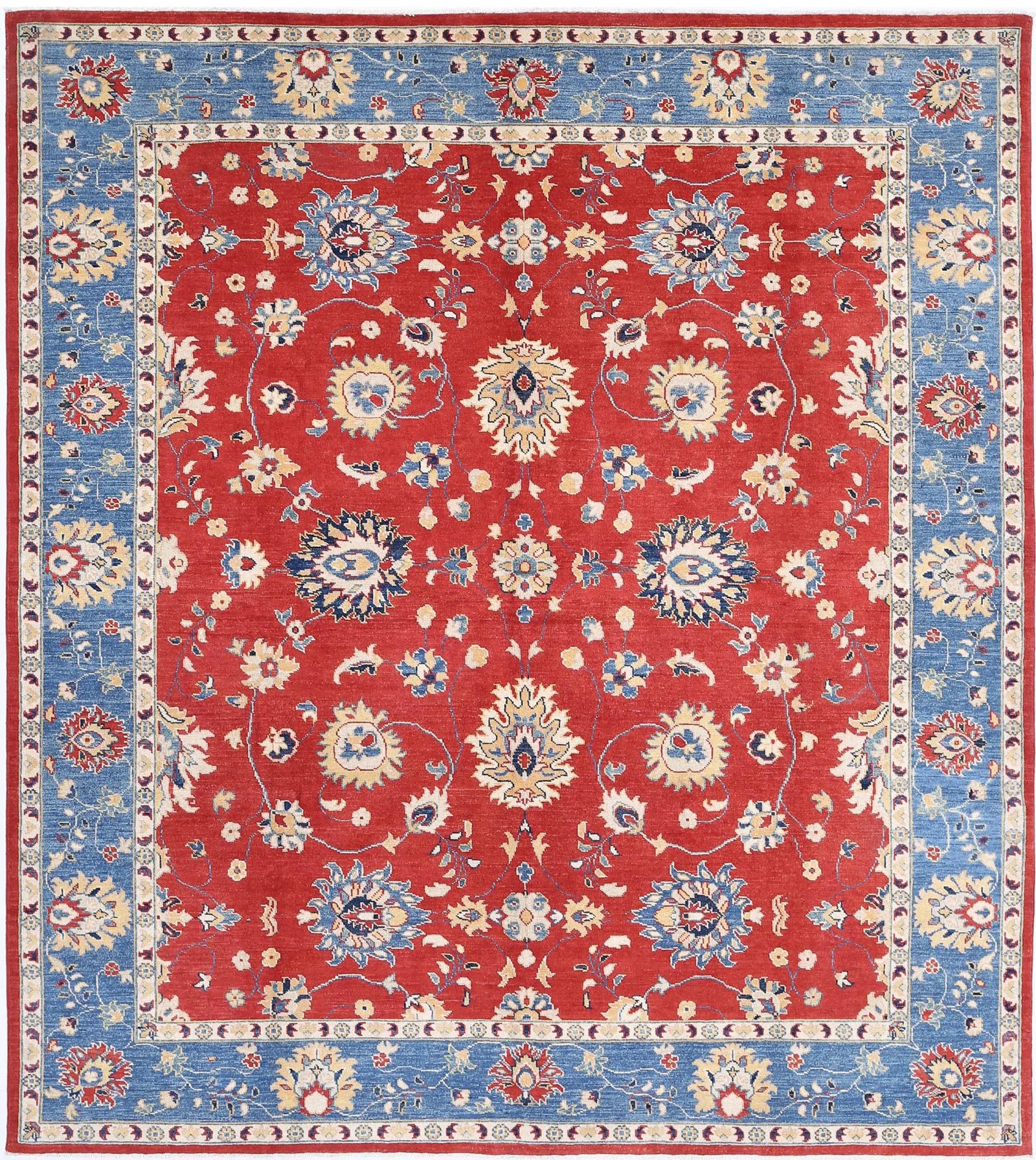 Hand Knotted Ziegler Farhan Gul Wool Rug - 8'3'' x 9'3''