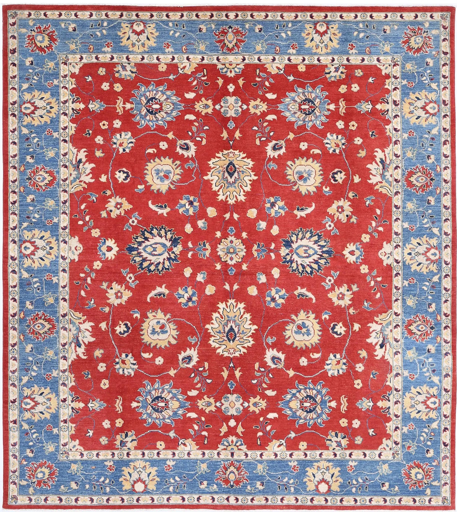 Hand Knotted Ziegler Farhan Gul Wool Rug - 8'3'' x 9'3''