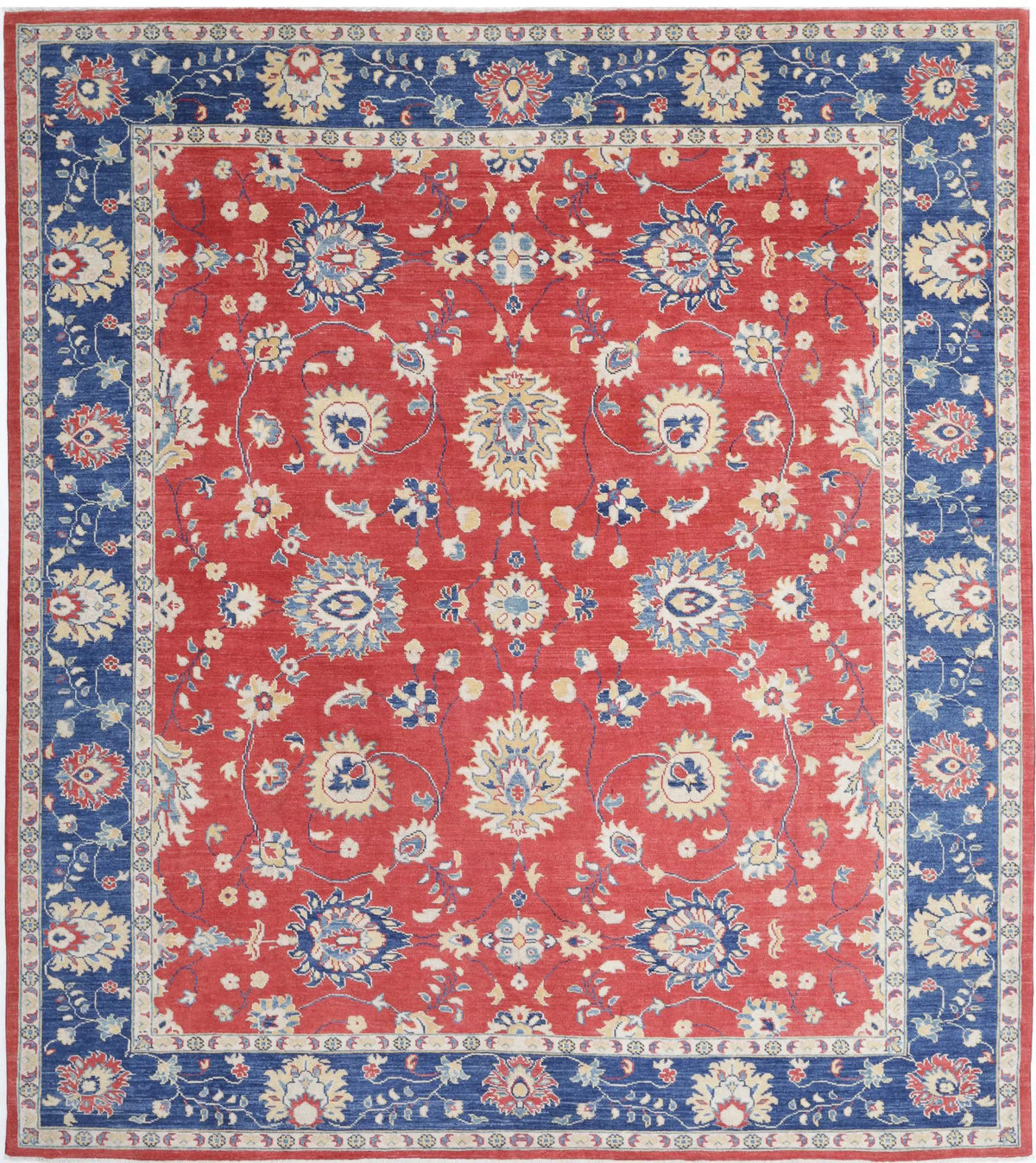 Hand Knotted Ziegler Farhan Gul Wool Rug - 8&#39;4&#39;&#39; x 9&#39;4&#39;&#39;