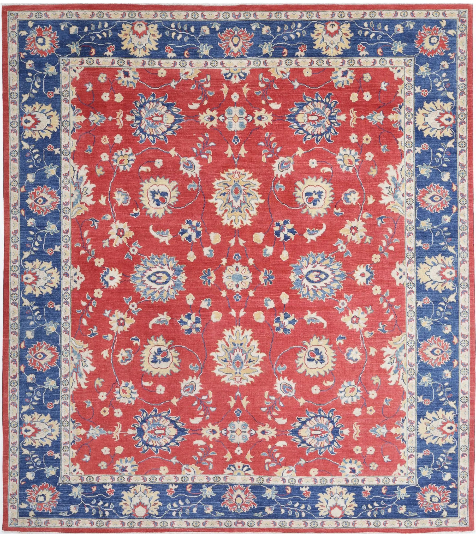 Hand Knotted Ziegler Farhan Gul Wool Rug - 8'4'' x 9'4''