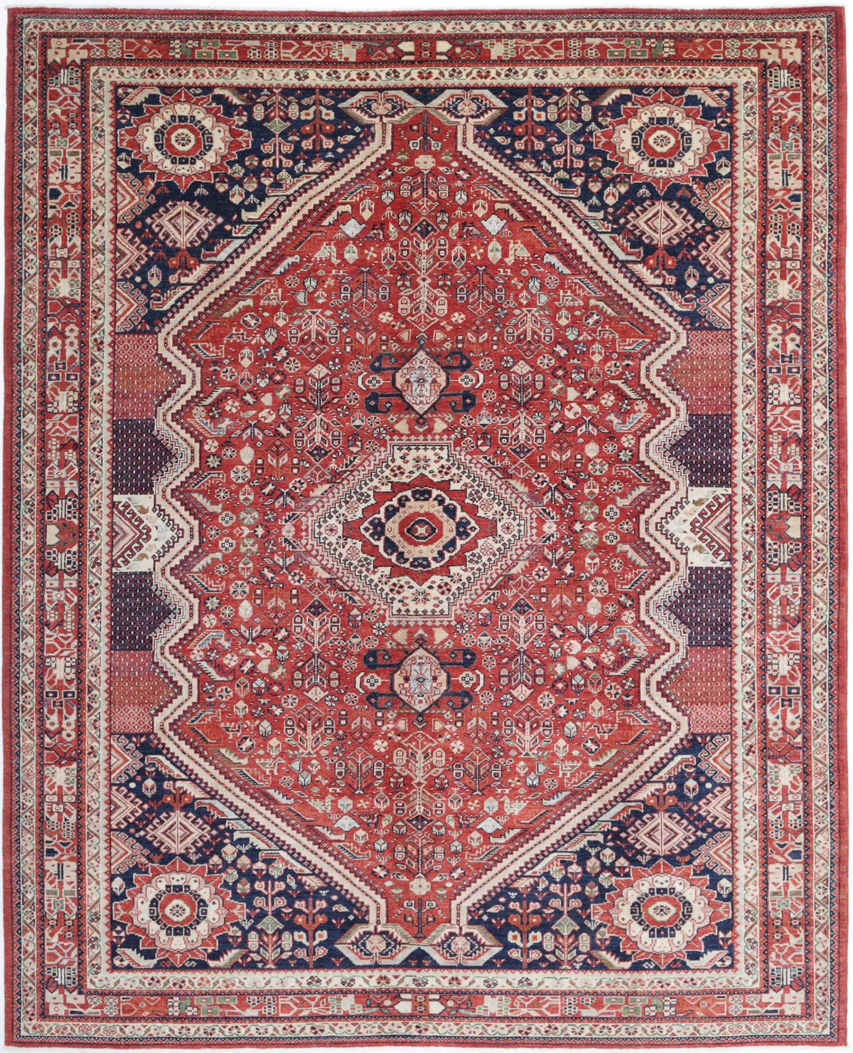 Hand Knotted Ziegler Farhan Gul Wool Rug - 9&#39;1&#39;&#39; x 11&#39;7&#39;&#39;