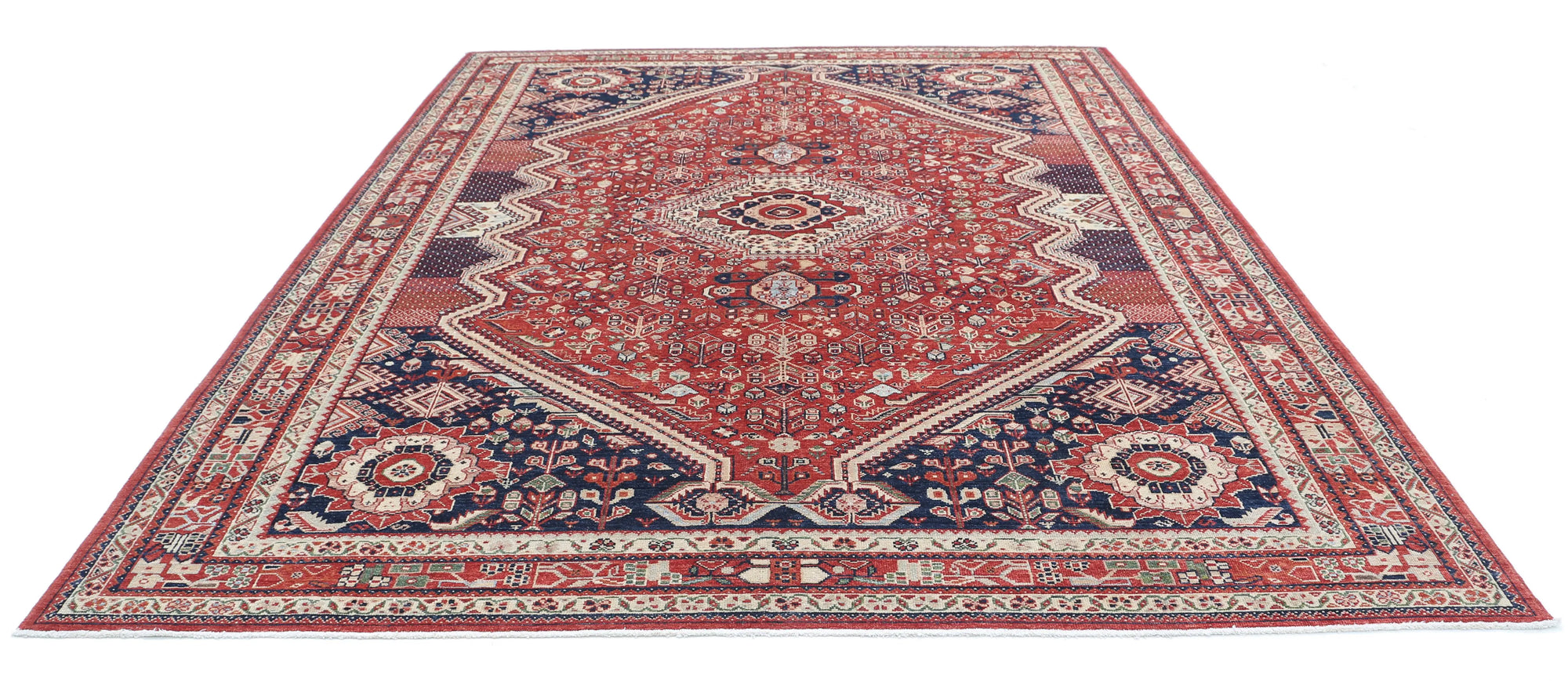 Hand Knotted Ziegler Farhan Gul Wool Rug - 9'1'' x 11'7''