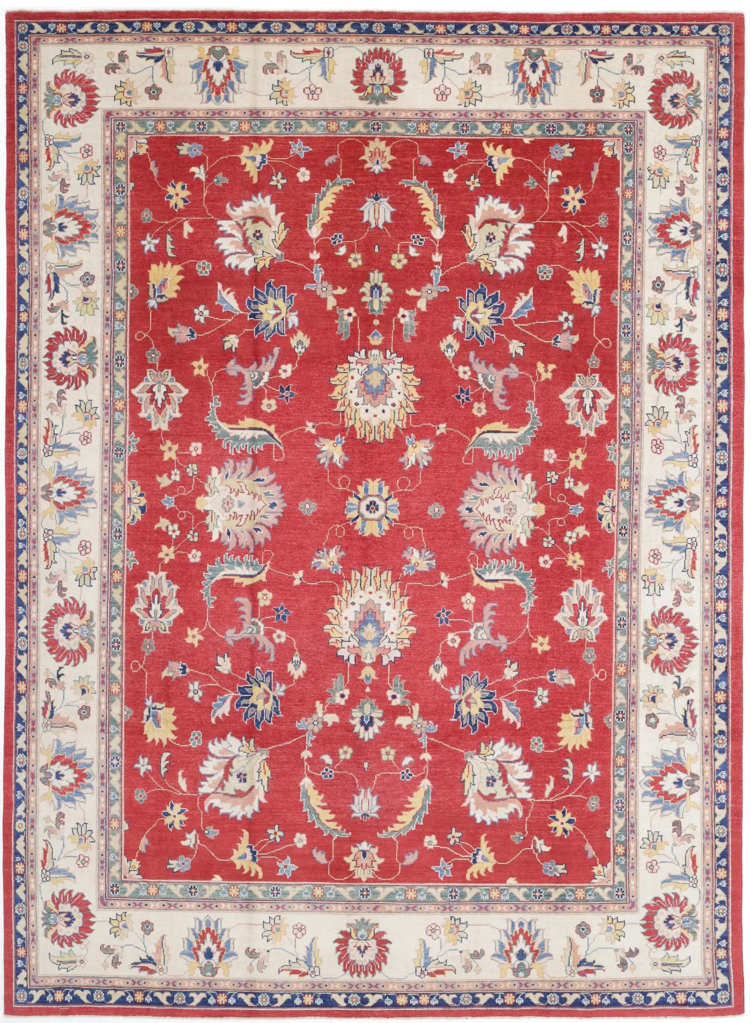 Tapis en laine Ziegler Farhan Gul noué à la main - 9'7'' x 13'7''