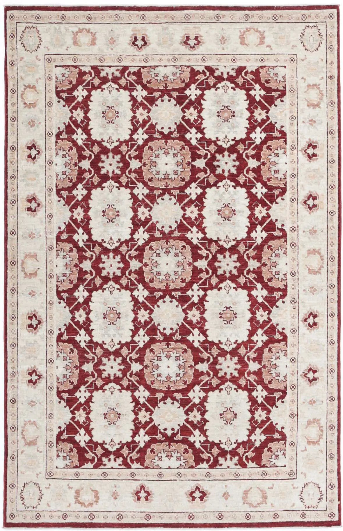 Hand Knotted Ziegler Farhan Wool Rug - 4&#39;0&#39;&#39; x 6&#39;3&#39;&#39; - Arteverk Rugs Area rug