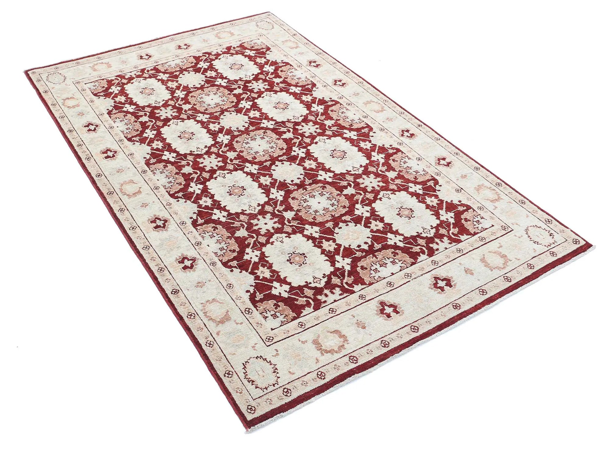 Hand Knotted Ziegler Farhan Wool Rug - 4'0'' x 6'3'' - Arteverk Rugs Area rug