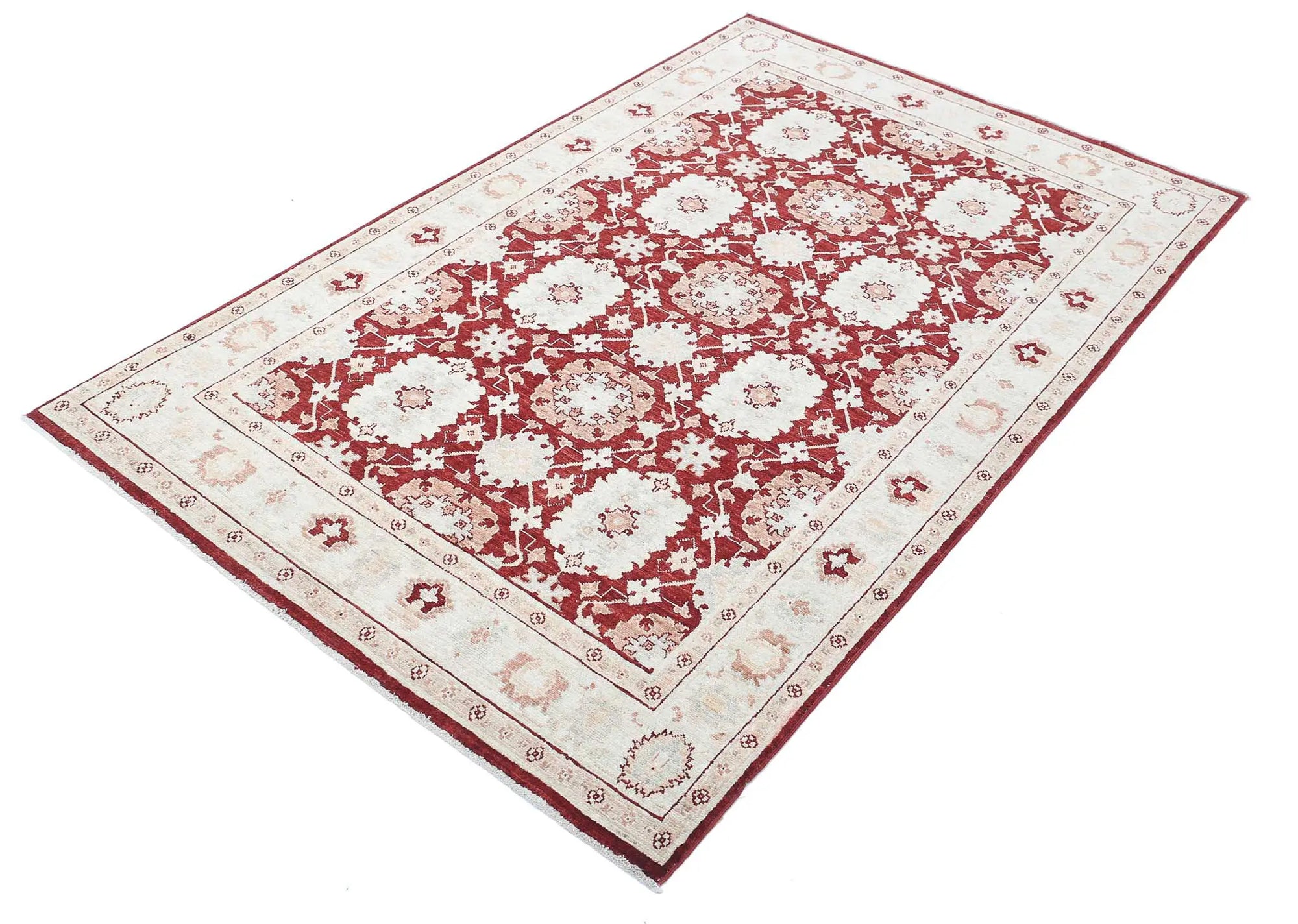 Hand Knotted Ziegler Farhan Wool Rug - 4'0'' x 6'3'' - Arteverk Rugs Area rug