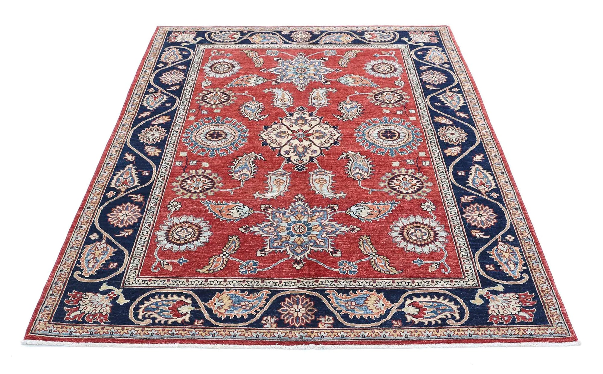 Hand Knotted Ziegler Farhan Wool Rug - 4'10'' x 6'5'' - Arteverk Rugs Area rug