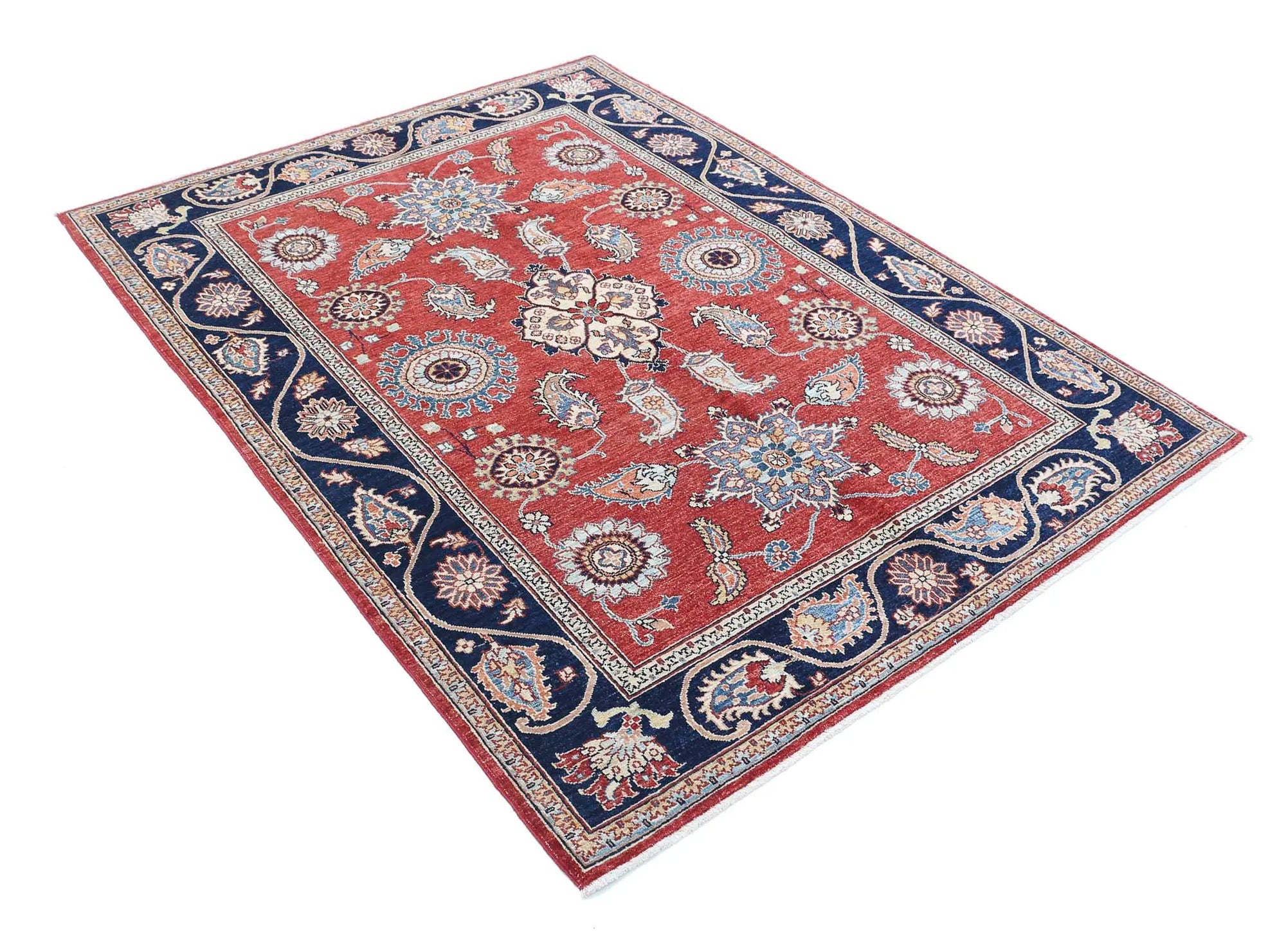 Hand Knotted Ziegler Farhan Wool Rug - 4'10'' x 6'5'' - Arteverk Rugs Area rug