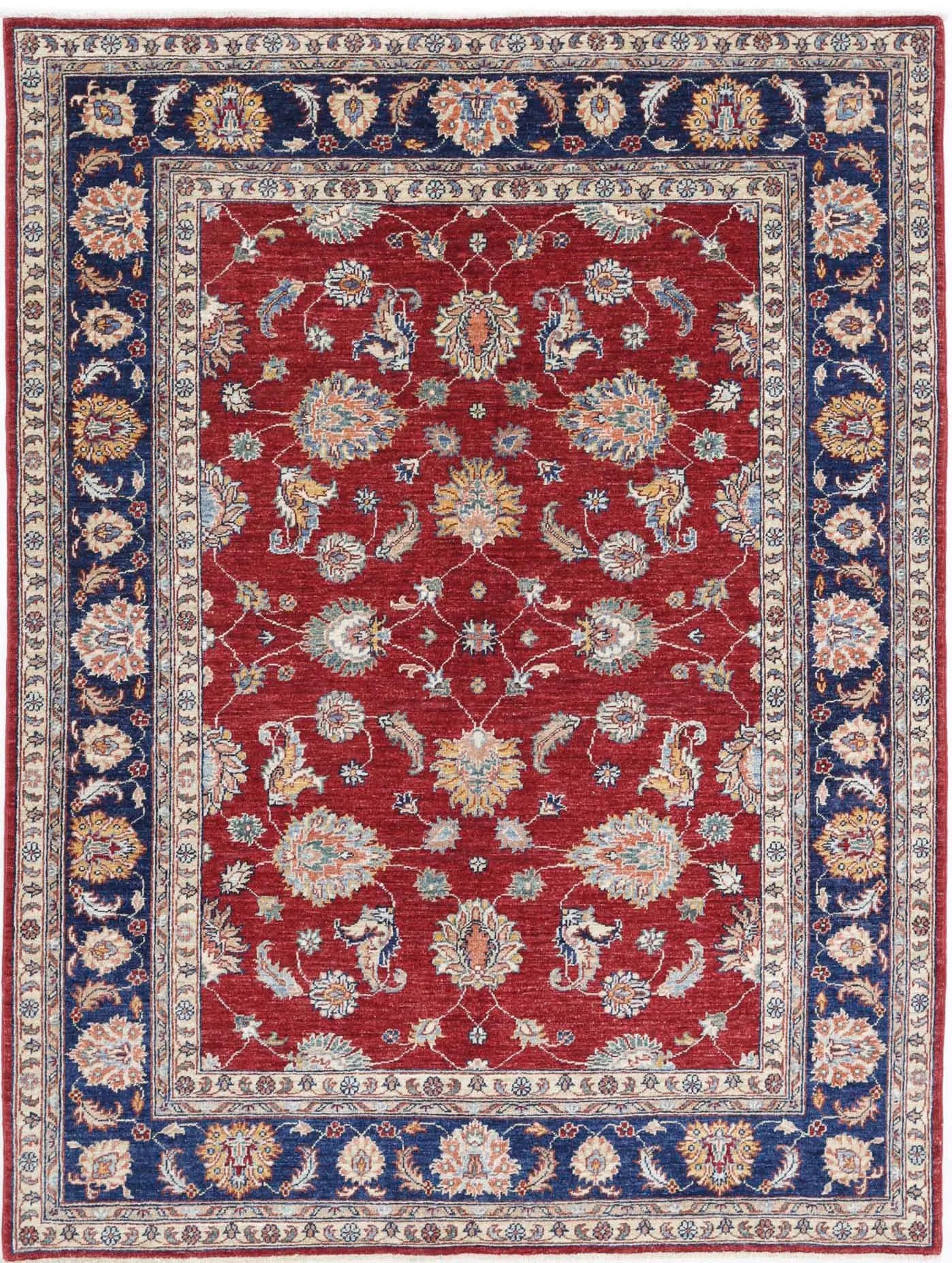 Hand Knotted Ziegler Farhan Wool Rug - 4'10'' x 6'5'' - Arteverk Rugs Area rug