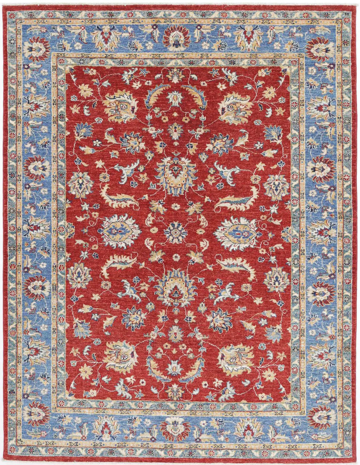 Hand Knotted Ziegler Farhan Wool Rug - 5&#39;0&#39;&#39; x 6&#39;7&#39;&#39; - Arteverk Rugs Area rug