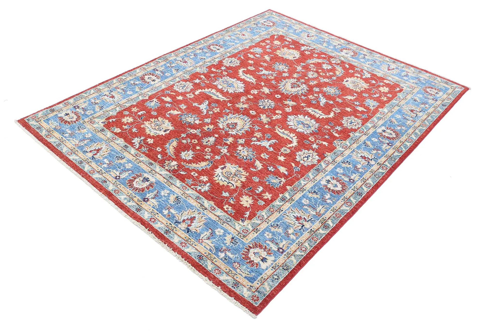 Hand Knotted Ziegler Farhan Wool Rug - 5'0'' x 6'7'' - Arteverk Rugs Area rug