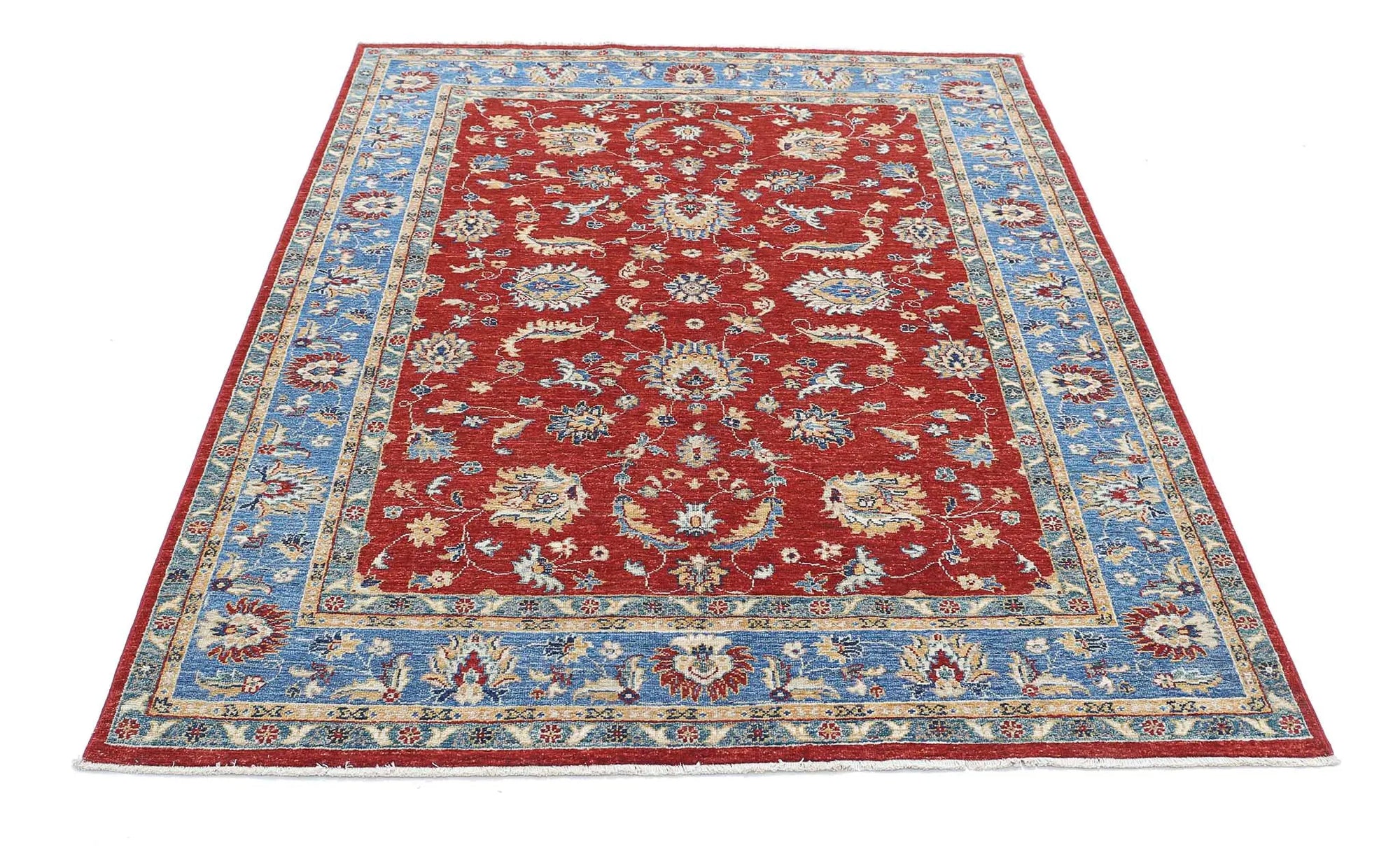 Hand Knotted Ziegler Farhan Wool Rug - 5'0'' x 6'7'' - Arteverk Rugs Area rug