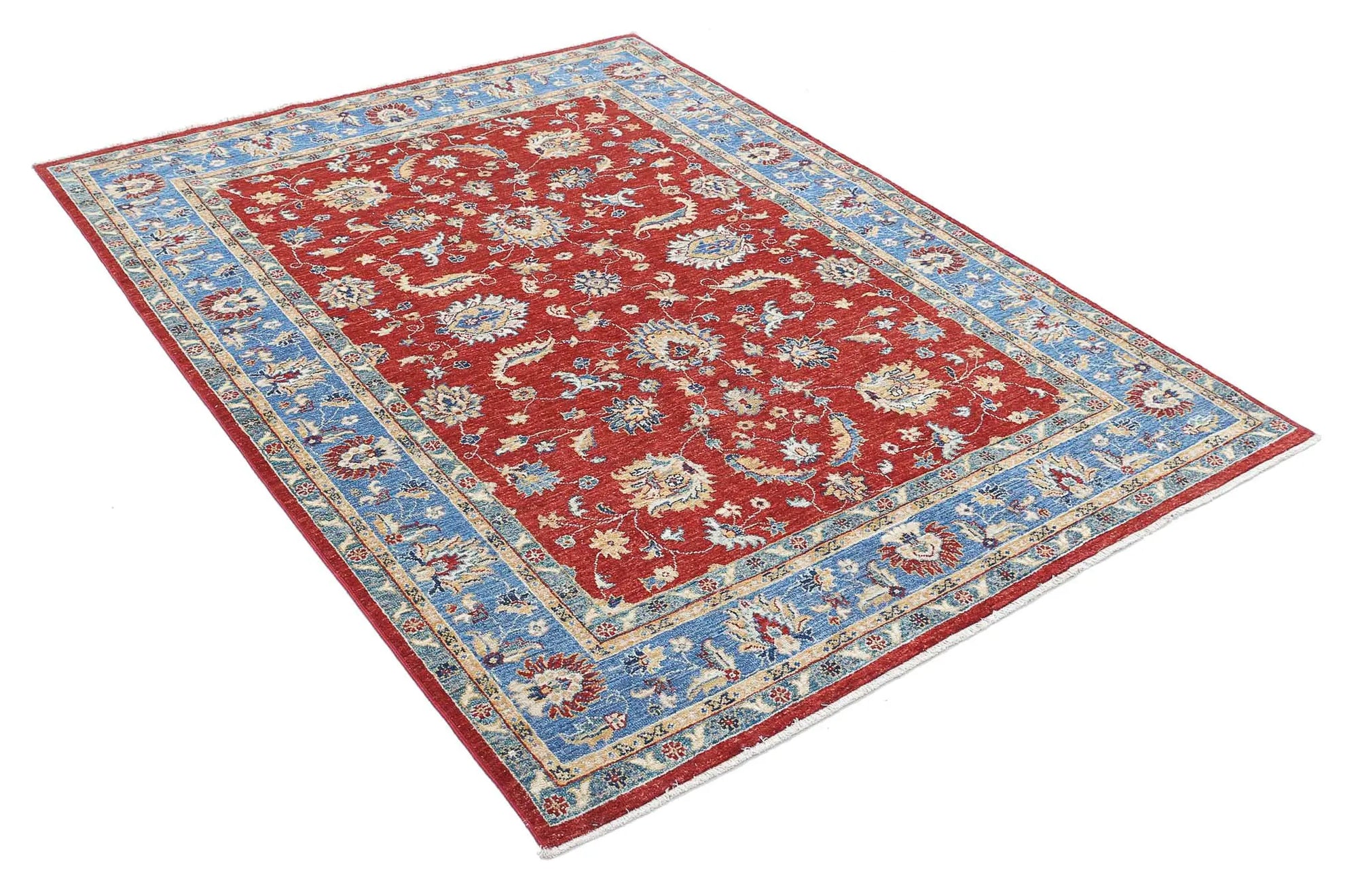 Hand Knotted Ziegler Farhan Wool Rug - 5'0'' x 6'7'' - Arteverk Rugs Area rug