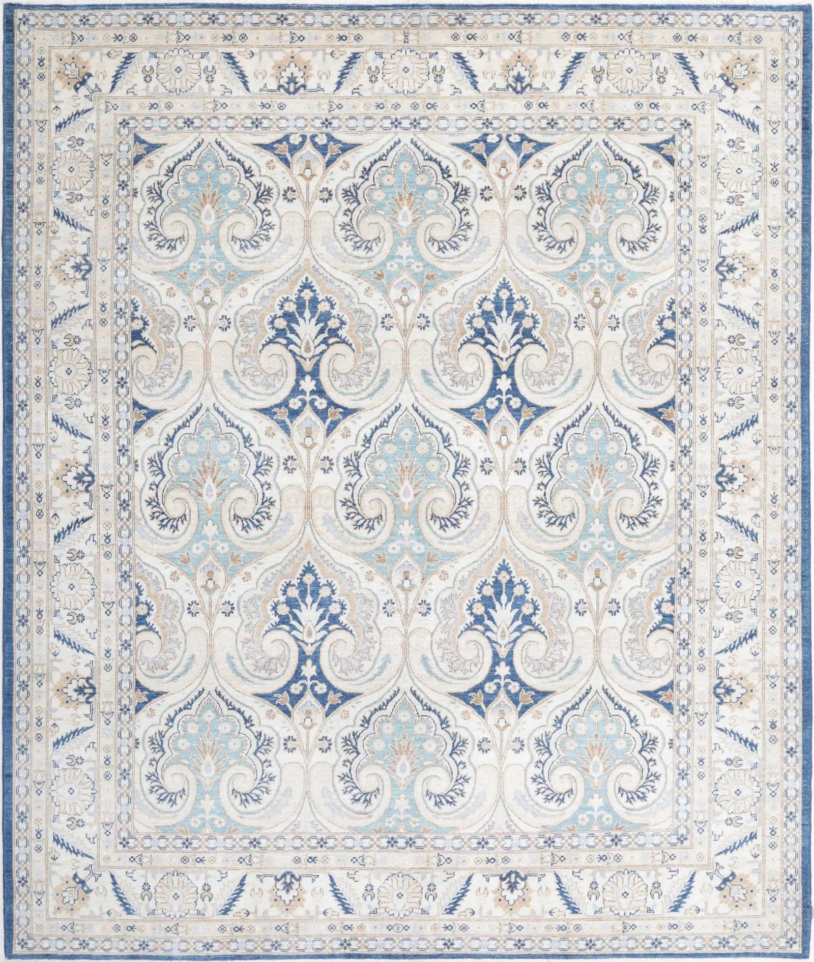 Hand Knotted Ziegler Farhan Wool Rug - 8'2'' x 9'5'' - Arteverk Rugs Area rug