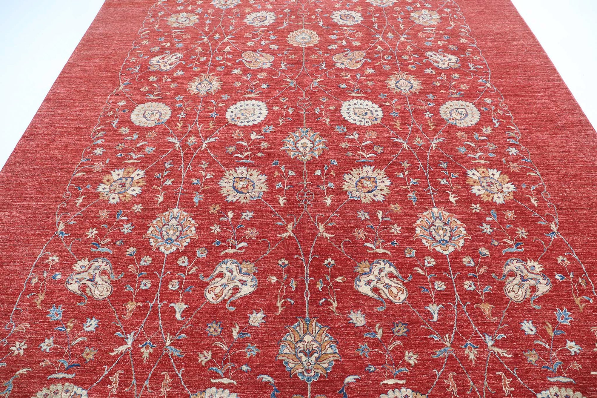 Hand Knotted Ziegler Farhan Wool Rug - 9'0'' x 11'6'' - Arteverk Rugs Area rug