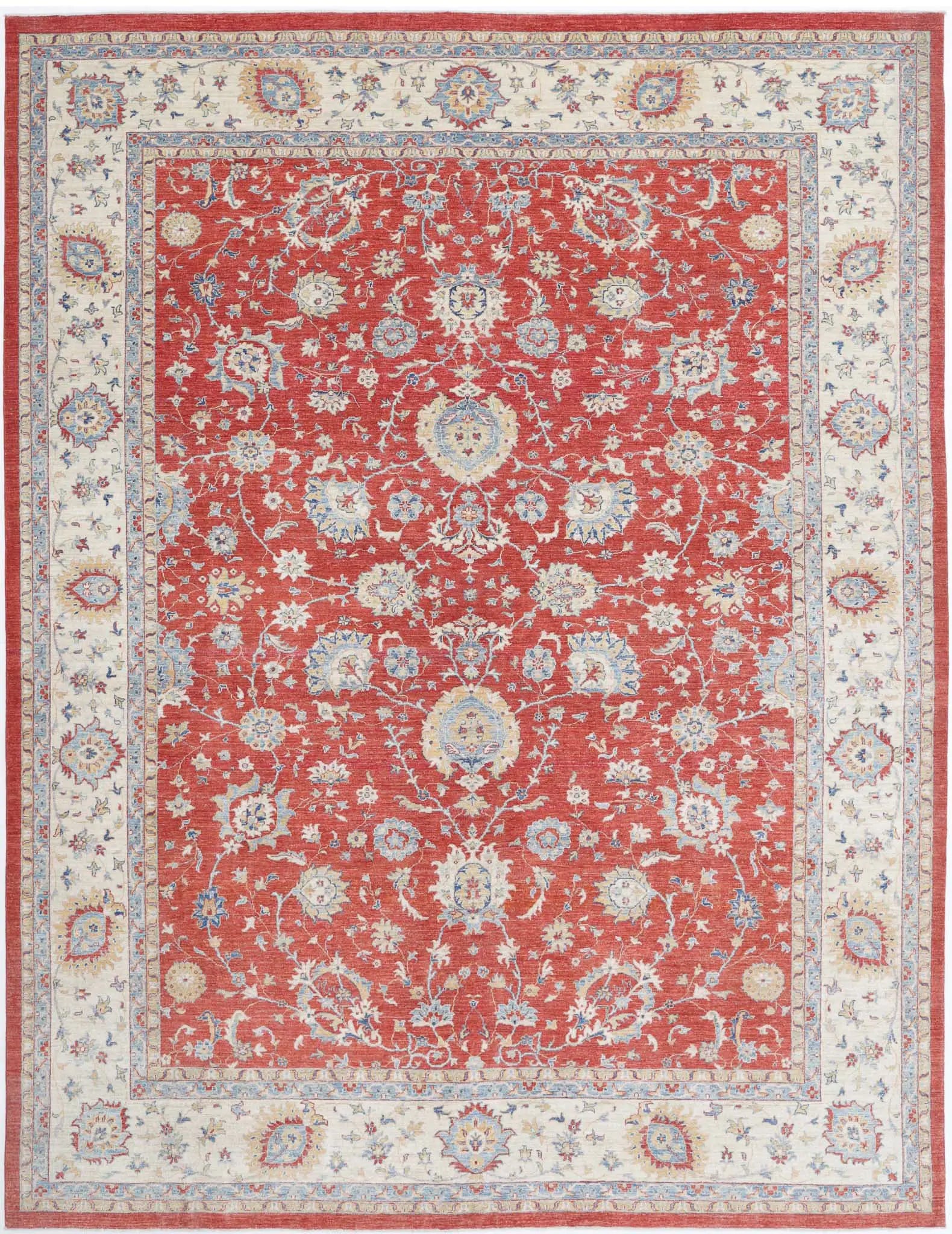 Hand Knotted Ziegler Farhan Wool Rug - 9'11'' x 13'2''