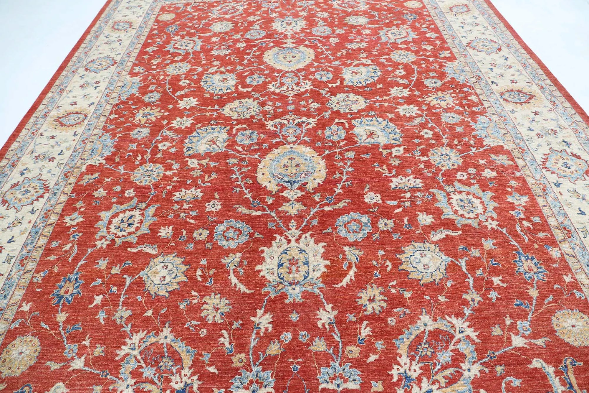 Hand Knotted Ziegler Farhan Wool Rug - 9'11'' x 13'2''