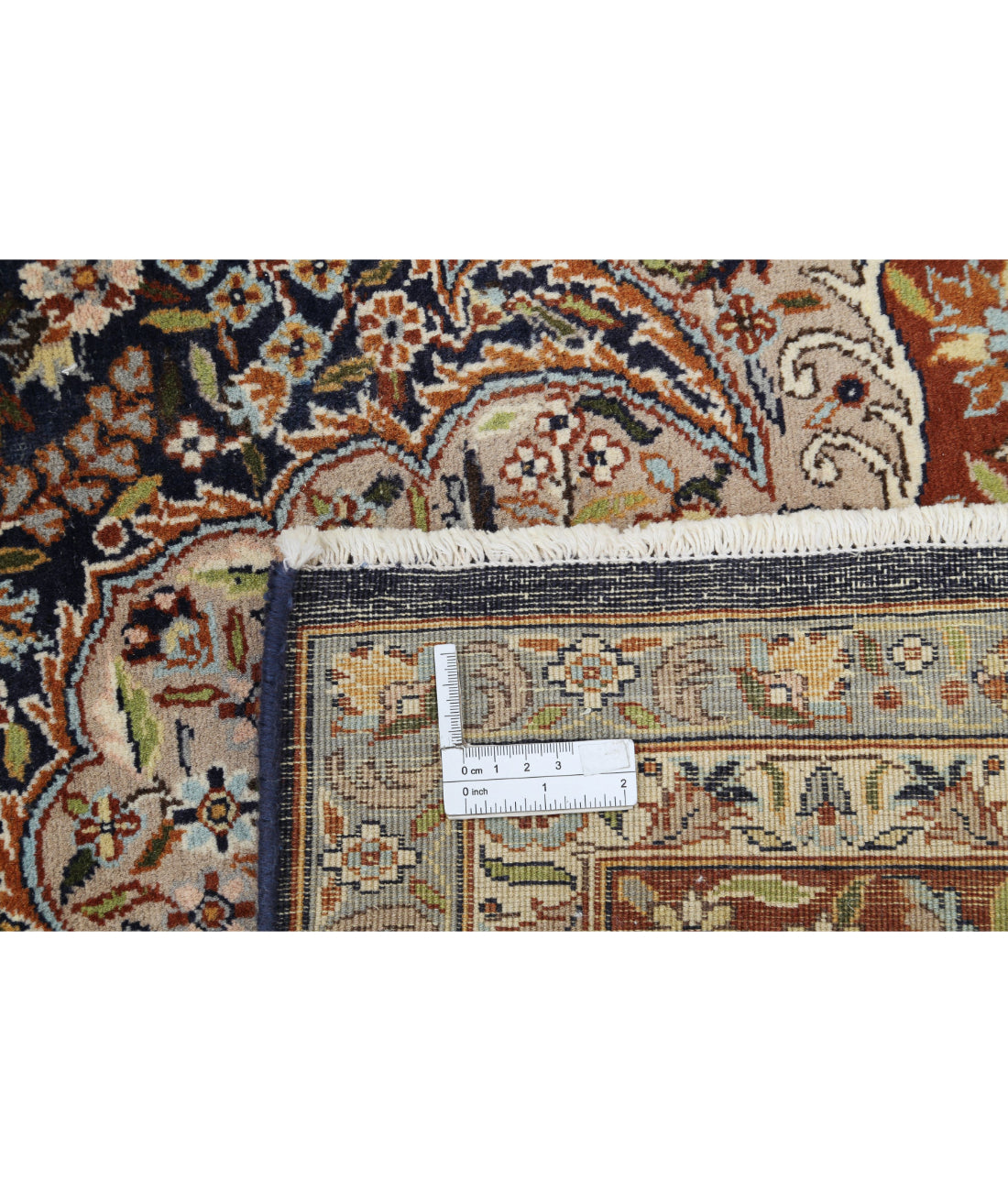 Hand Knotted Heritage Fine Persian Style Wool Rug - 8'0'' x 11'1'' 8'0'' x 11'1'' (240 X 333) / Blue / Brown