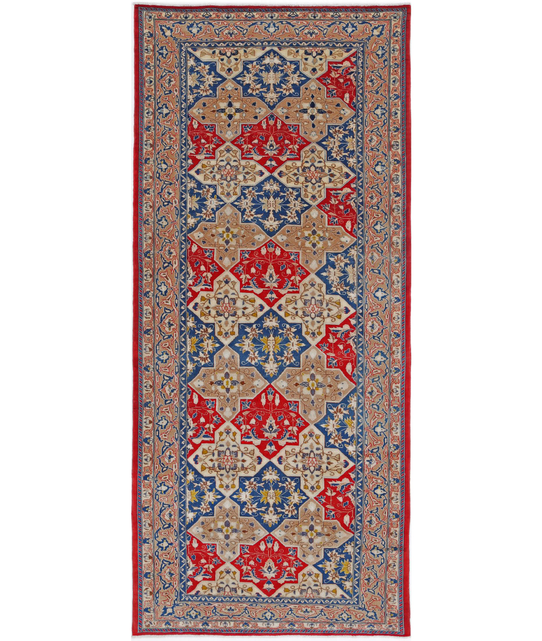 Hand Knotted Heritage Fine Persian Style Wool Rug - 3'10'' x 9'4'' 3'10'' x 9'4'' (115 X 280) / Red / Taupe