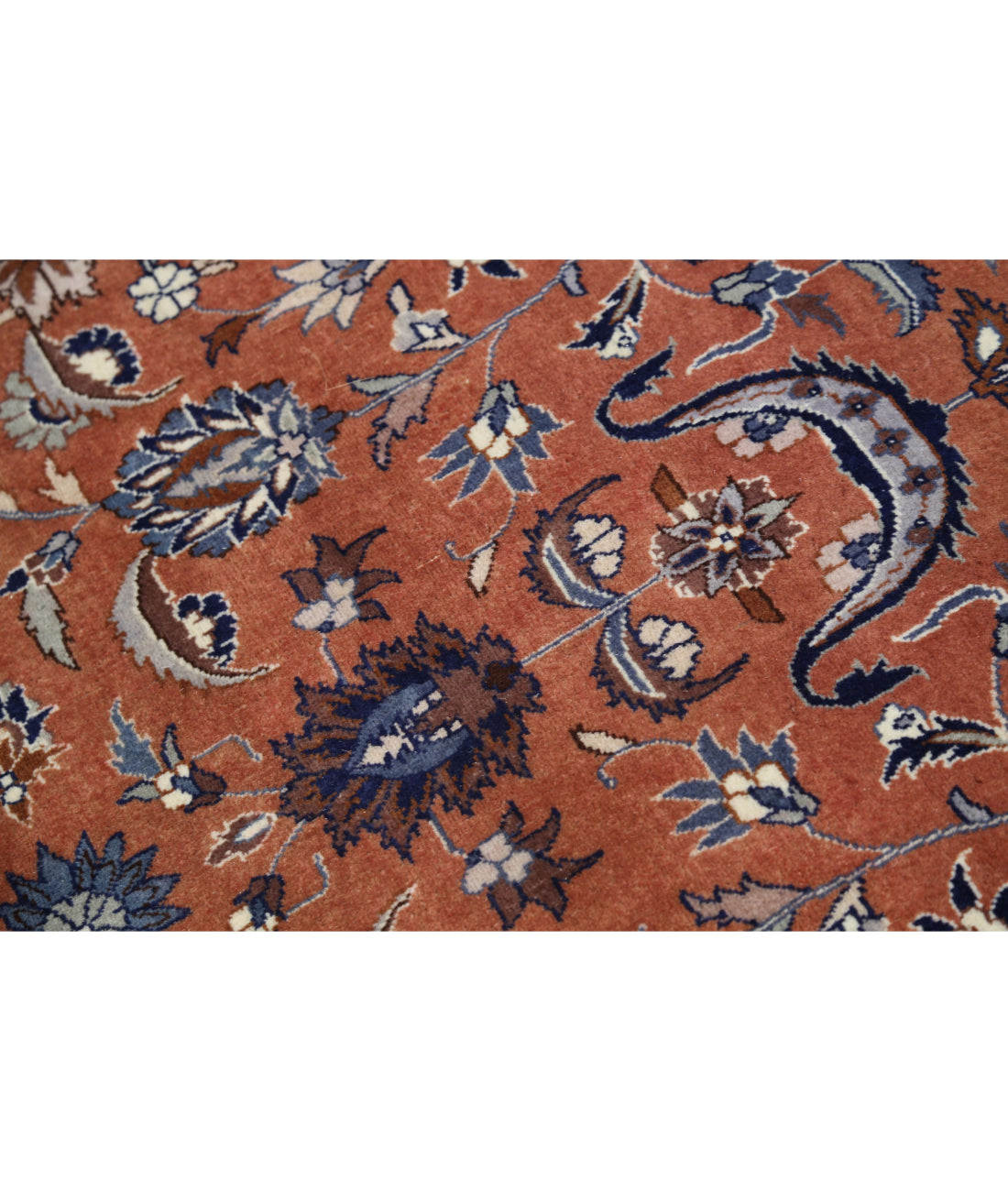 Hand Knotted Heritage Fine Persian Style Wool Rug - 9'1'' x 9'2'' 9'1'' x 9'2'' (273 X 275) / Rust / Blue