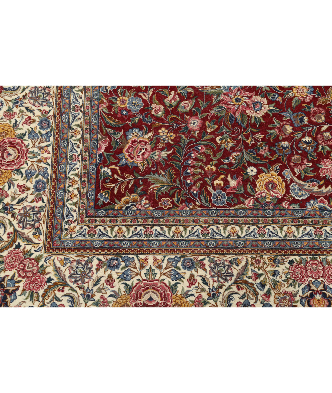 Hand Knotted Heritage Fine Persian Style Wool Rug - 10'1'' x 14'0'' 10'1'' x 14'0'' (303 X 420) / Red / Ivory