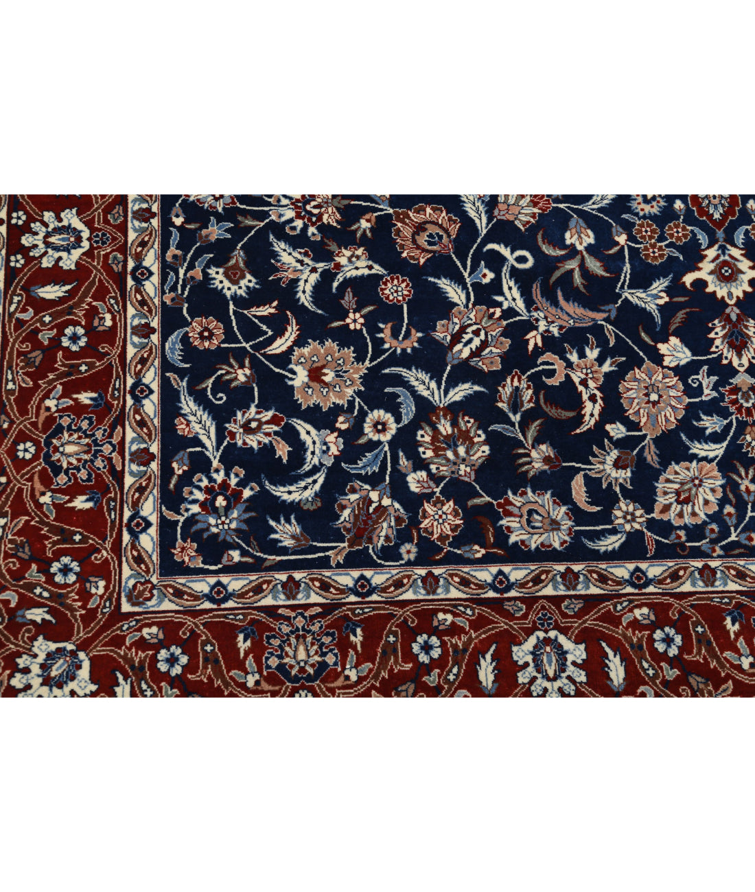 Hand Knotted Heritage Fine Persian Style Wool Rug - 6'6'' x 6'8'' 6'6'' x 6'8'' (195 X 200) / Blue / Red