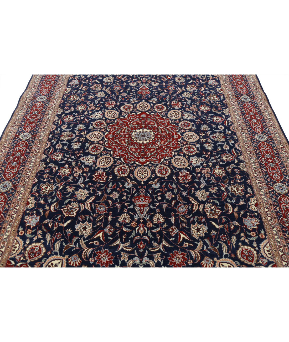 Hand Knotted Heritage Fine Persian Style Wool Rug - 6'8'' x 9'10'' 6'8'' x 9'10'' (200 X 295) / Blue / Red