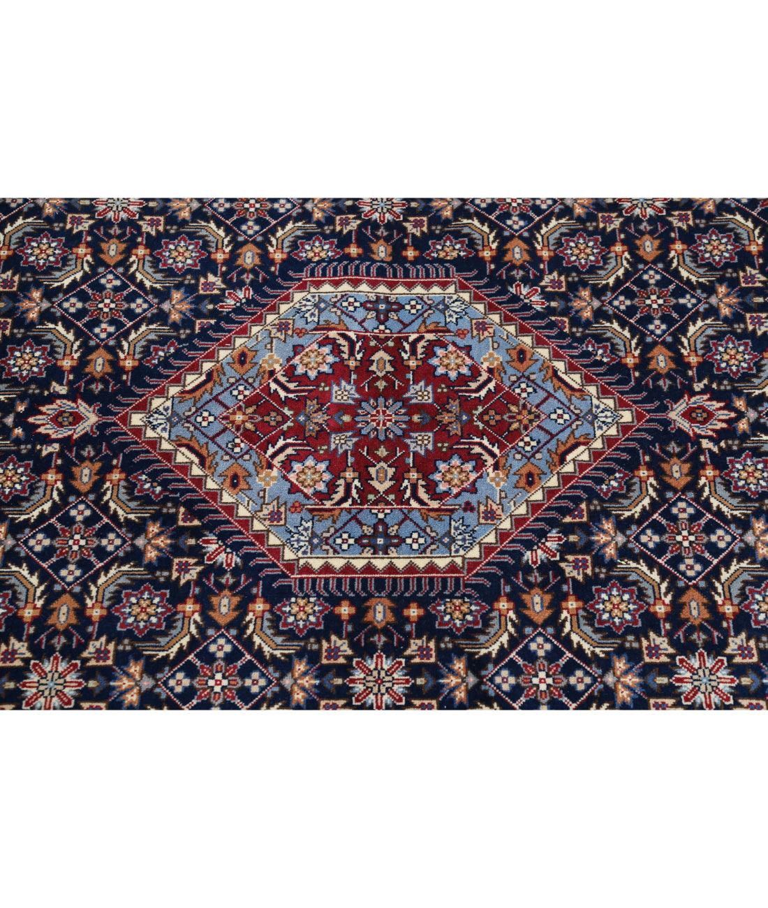 Hand Knotted Heritage Persian Style Herati Wool Rug - 6'5'' x 6'6'' 6'5'' x 6'6'' (193 X 195) / Blue / Red