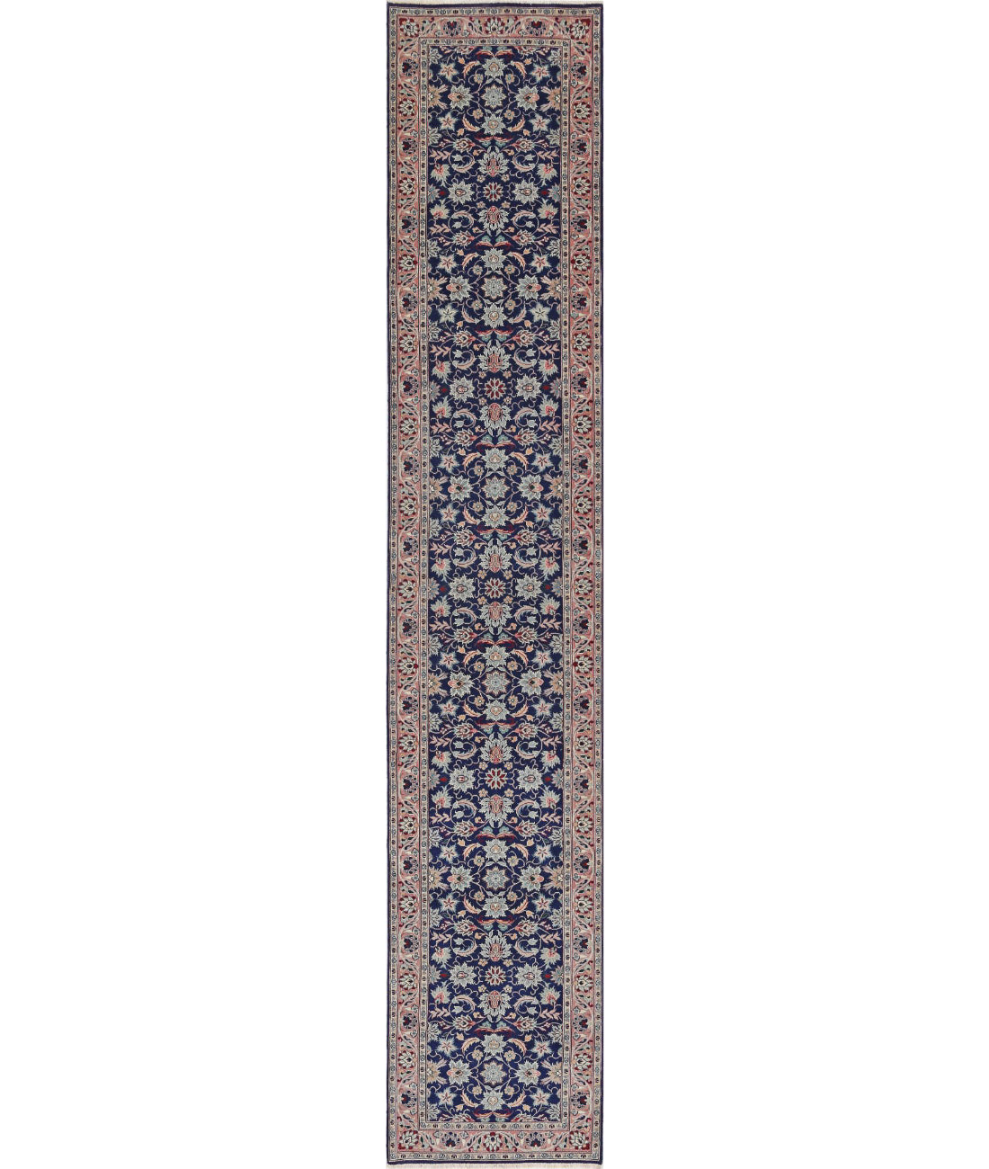 Hand Knotted Heritage Persian Style Wool Rug - 2&#39;6&#39;&#39; x 13&#39;8&#39;&#39; 2&#39;6&#39;&#39; x 13&#39;8&#39;&#39; (75 X 410) / Blue / Pink