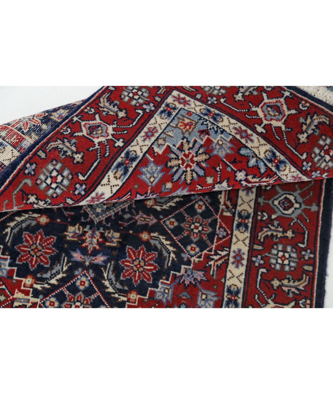 Hand Knotted Heritage Persian Style Bijar Wool Rug - 2'0'' x 3'0'' 2'0'' x 3'0'' (60 X 90) / Blue / Red