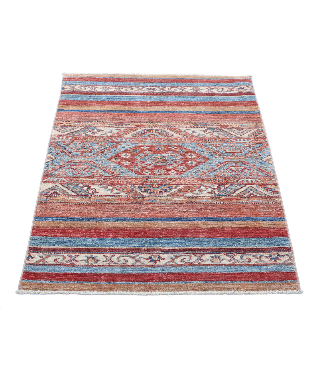 Hand Knotted Khurjeen Wool Rug - 2'8'' x 3'8'' 2'8'' x 3'8'' (80 X 110) / Multi / Multi