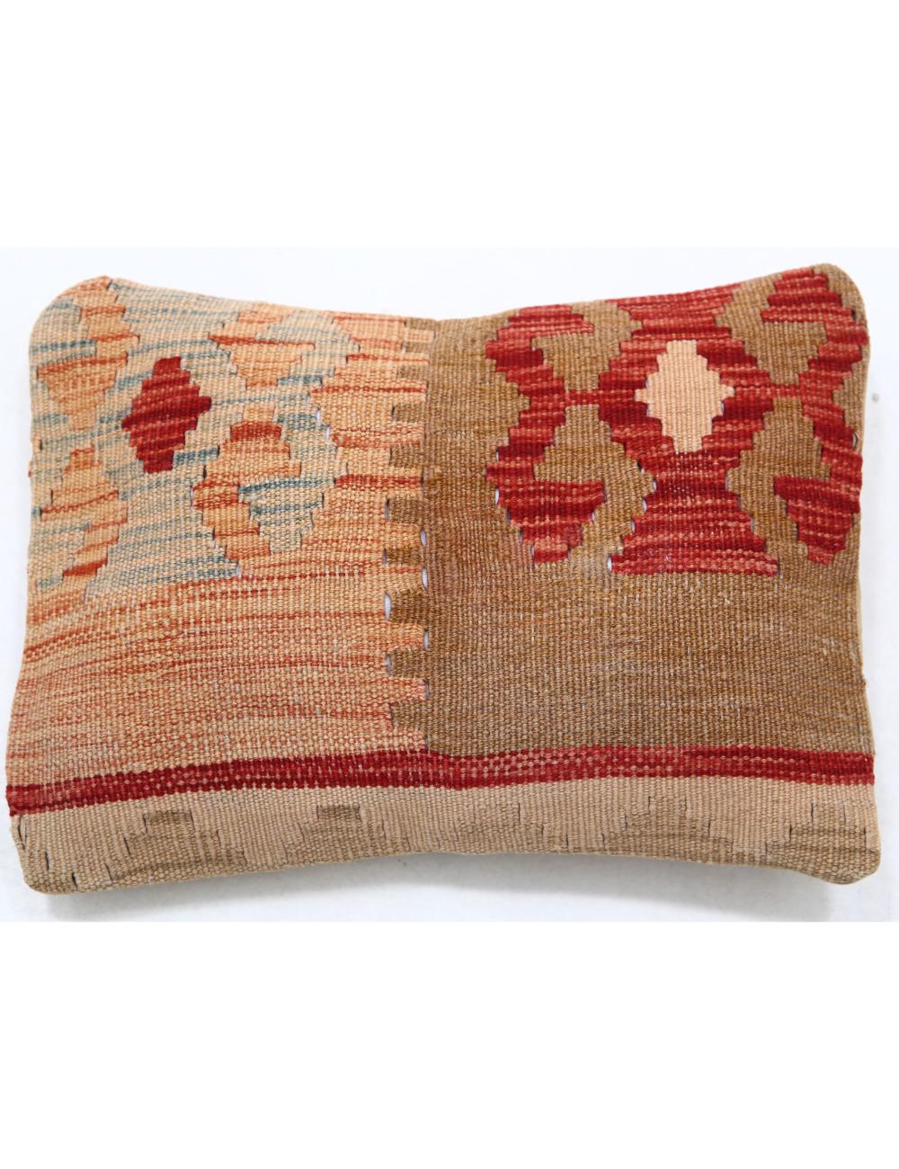 Hand Woven Tribal Multi Color Geometric Wool Pillow - 1'0'' x 1'5'' Arteverk Arteverk Rugs