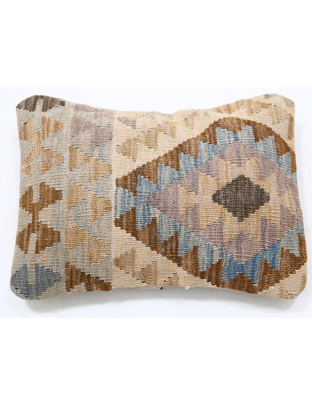 Hand Woven Tribal Multi Color Geometric Wool Pillow - 1'0'' x 1'5'' Arteverk Arteverk Rugs