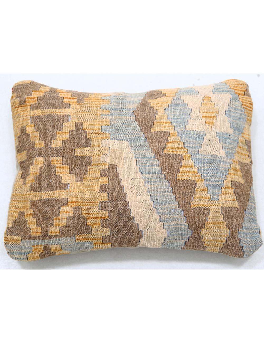 Hand Woven Tribal Multi Color Geometric Wool Pillow - 1'0'' x 1'5'' Arteverk Arteverk Rugs