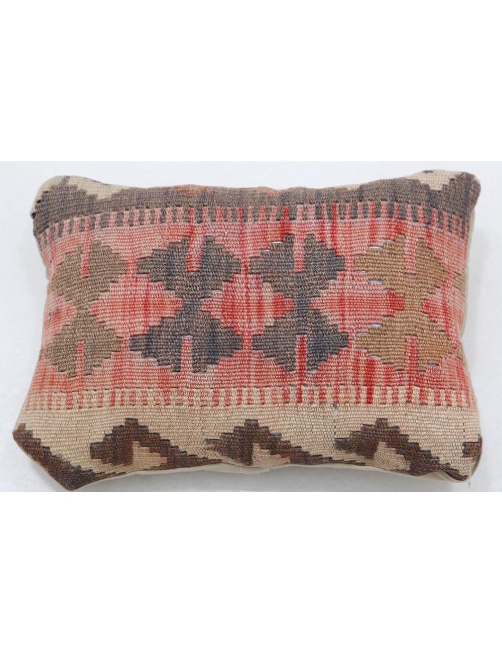 Hand Woven Tribal Multi Color Geometric Wool Pillow - 1'0'' x 1'5'' Arteverk Arteverk Rugs