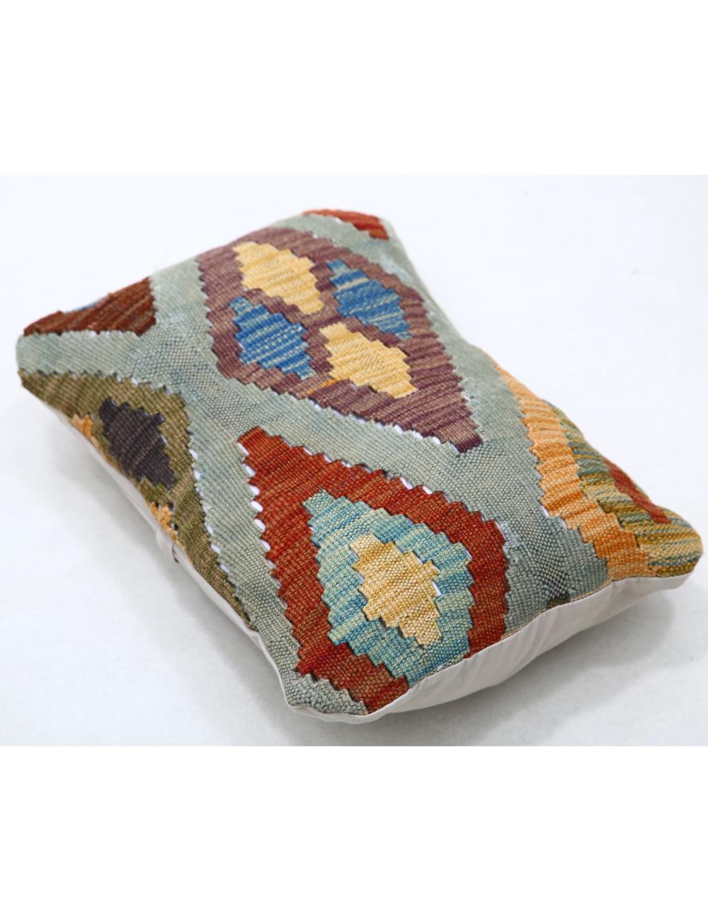 Hand Woven Tribal Multi Color Geometric Wool Pillow - 1'0'' x 1'5'' Arteverk Arteverk Rugs