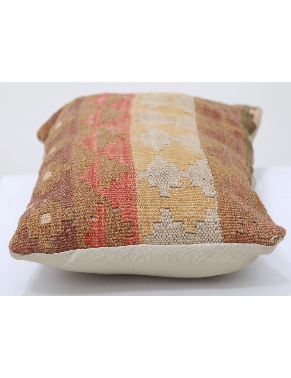 Hand Woven Tribal Multi Color Geometric Wool Pillow - 1'0'' x 1'5'' Arteverk Arteverk Rugs