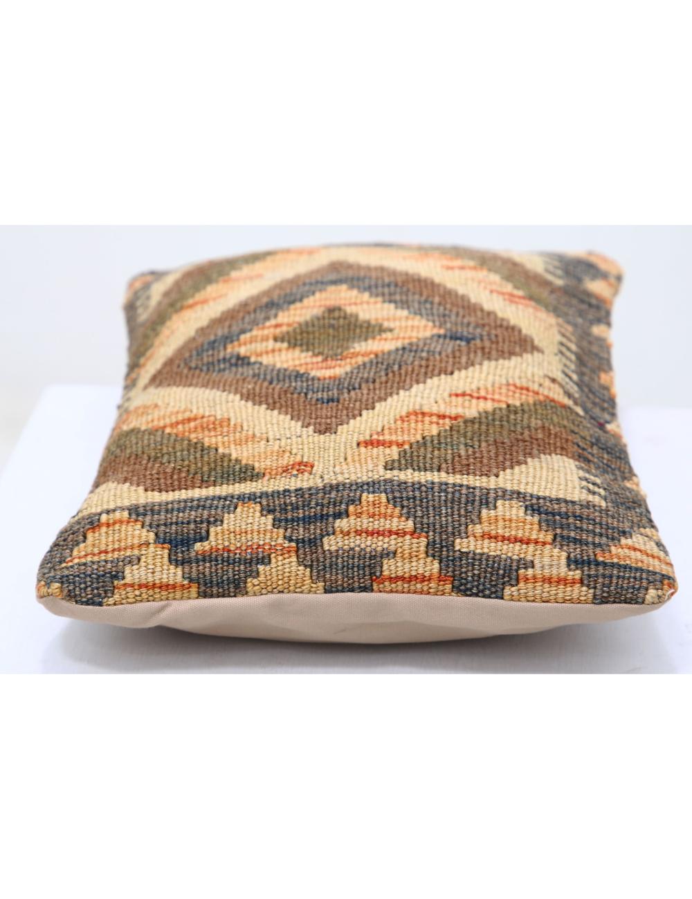 Hand Woven Tribal Multi Color Geometric Wool Pillow - 1'0'' x 1'5'' Arteverk Arteverk Rugs