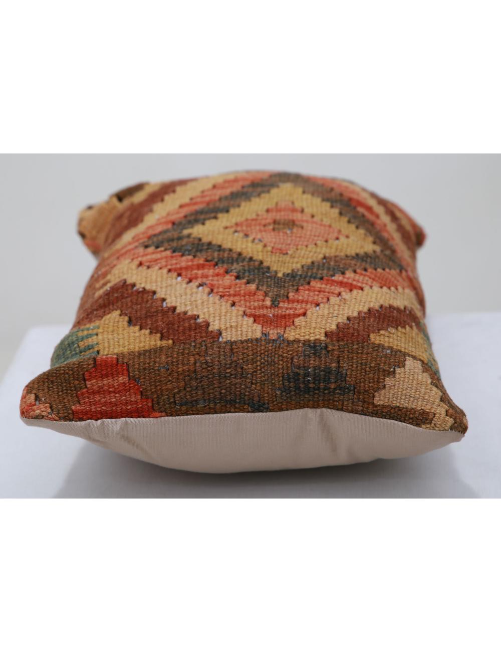 Hand Woven Tribal Multi Color Geometric Wool Pillow - 1'0'' x 1'5'' Arteverk Arteverk Rugs