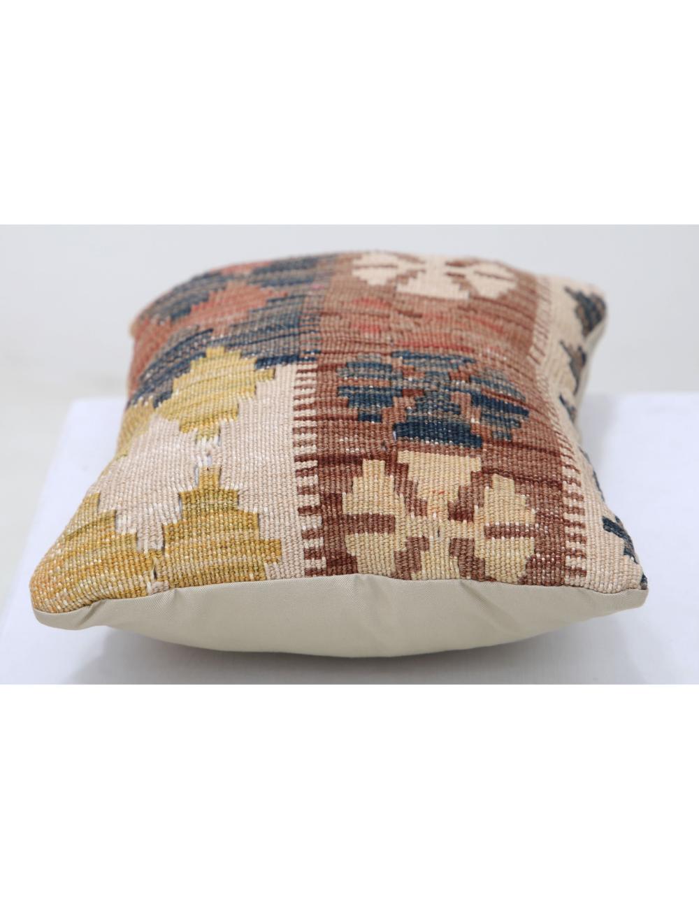 Hand Woven Tribal Multi Color Geometric Wool Pillow - 1'0'' x 1'5'' Arteverk Arteverk Rugs