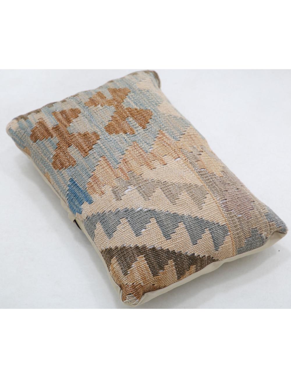 Hand Woven Tribal Multi Color Geometric Wool Pillow - 1'0'' x 1'5'' Arteverk Arteverk Rugs