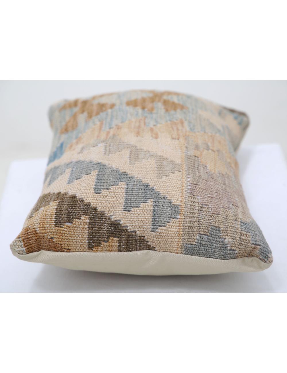 Hand Woven Tribal Multi Color Geometric Wool Pillow - 1'0'' x 1'5'' Arteverk Arteverk Rugs