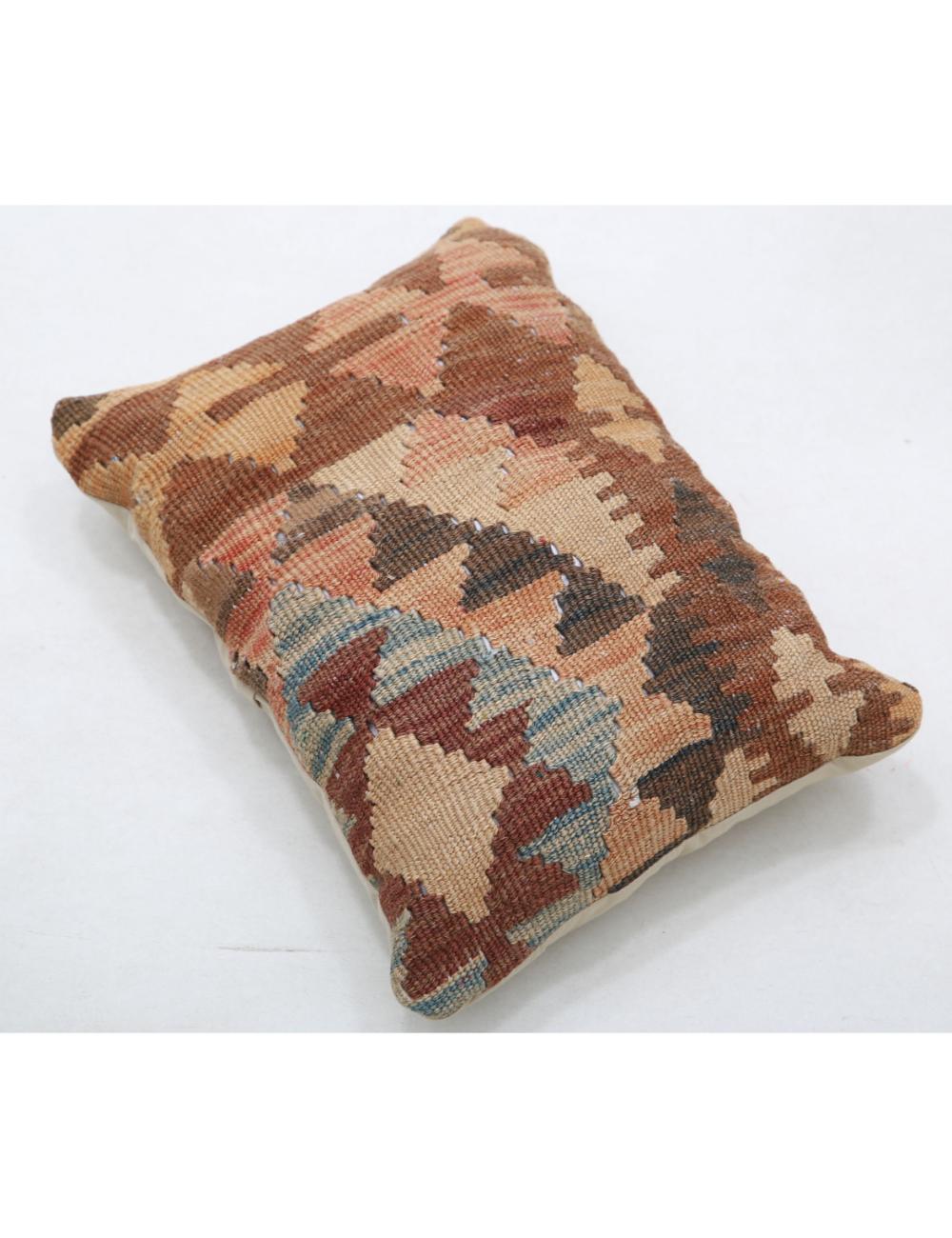 Hand Woven Tribal Multi Color Geometric Wool Pillow - 1'0'' x 1'5'' Arteverk Arteverk Rugs