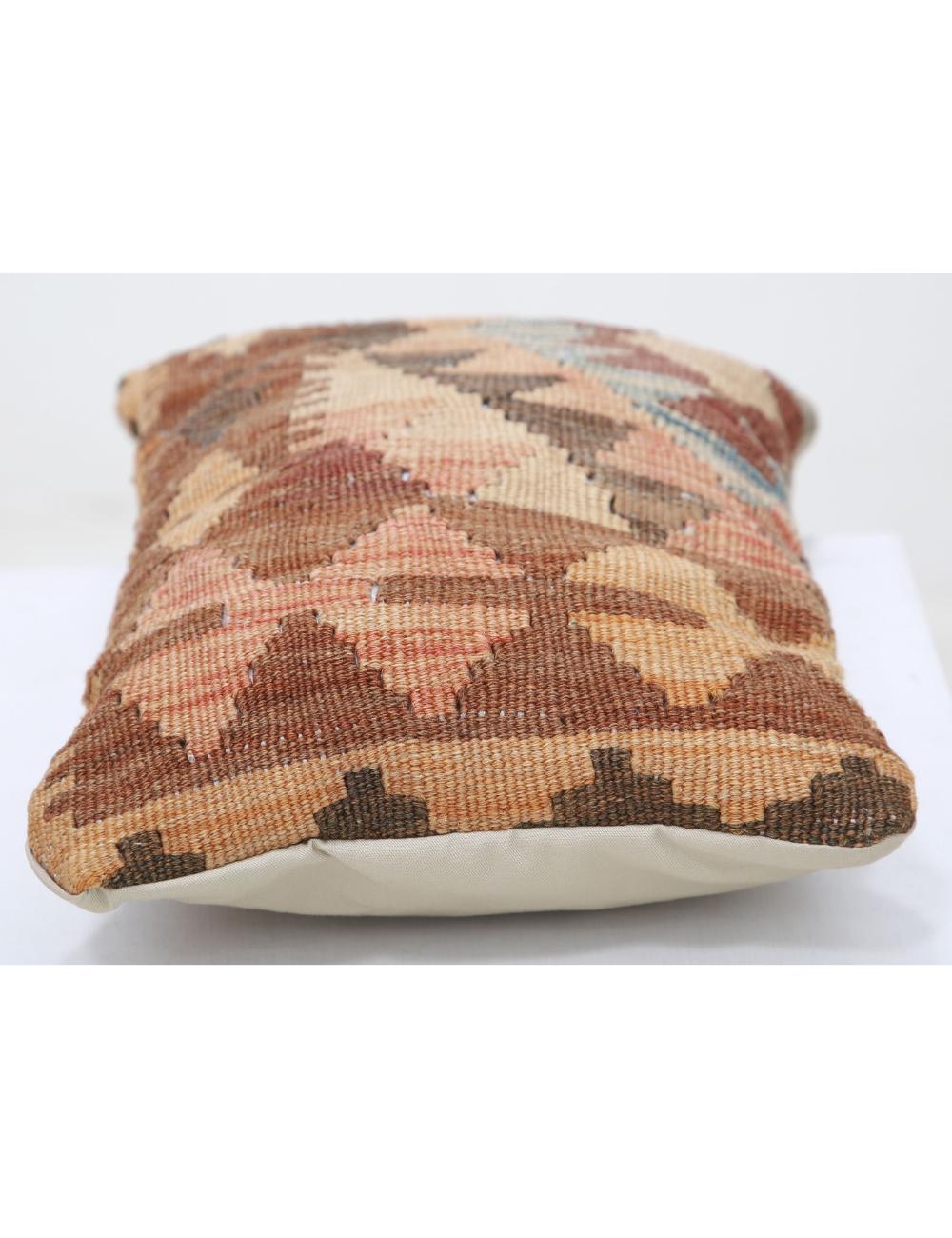 Hand Woven Tribal Multi Color Geometric Wool Pillow - 1'0'' x 1'5'' Arteverk Arteverk Rugs