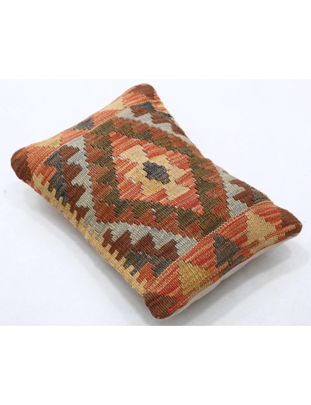 Hand Woven Tribal Multi Color Geometric Wool Pillow - 1'0'' x 1'5'' Arteverk Arteverk Rugs