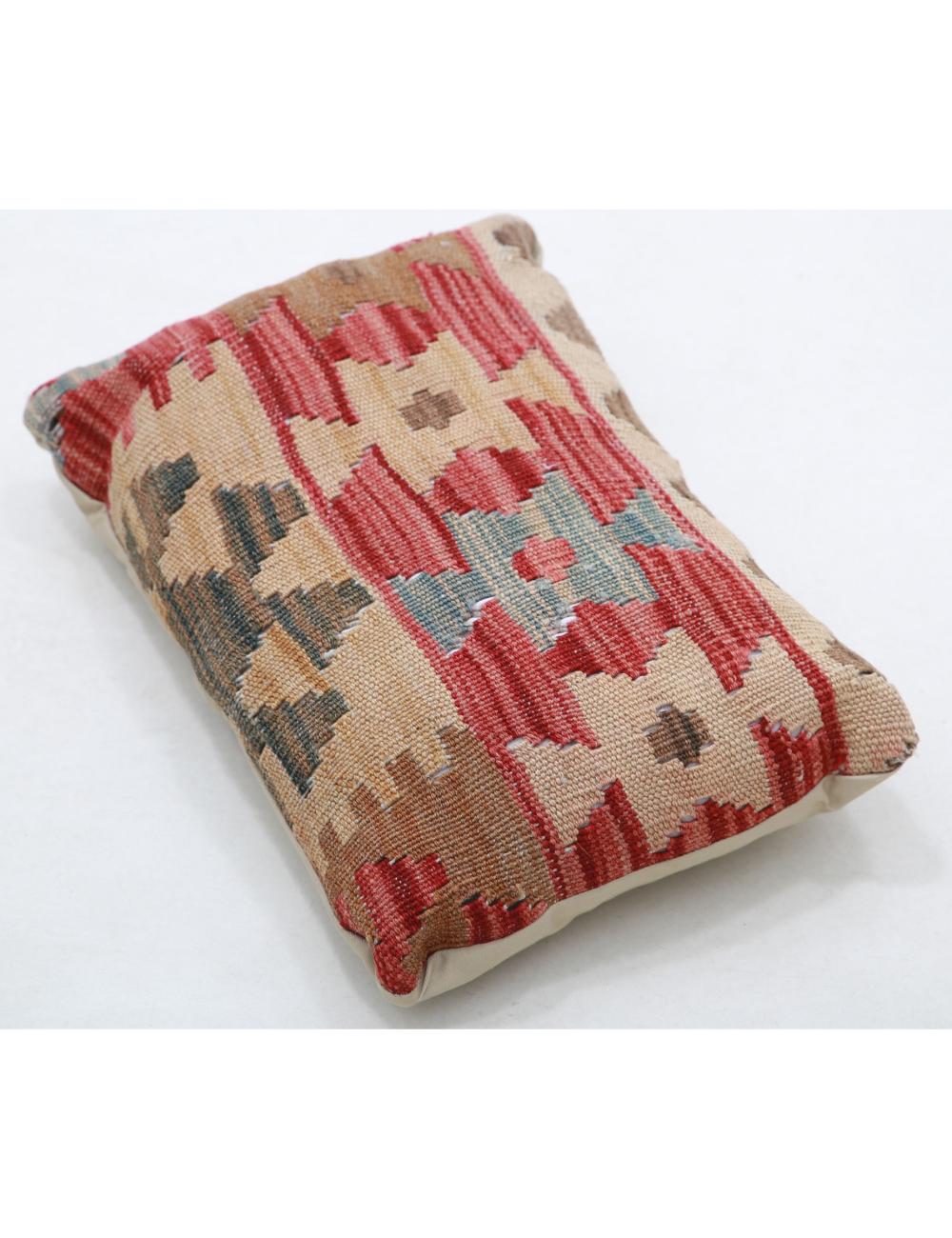 Hand Woven Tribal Multi Color Geometric Wool Pillow - 1'0'' x 1'5'' Arteverk Arteverk Rugs