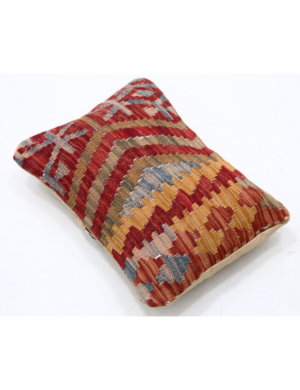 Hand Woven Tribal Multi Color Geometric Wool Pillow - 1'0'' x 1'5'' Arteverk Arteverk Rugs