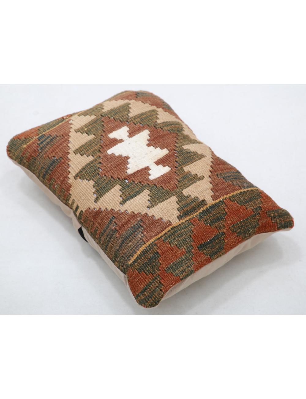 Hand Woven Tribal Multi Color Geometric Wool Pillow - 1'0'' x 1'5'' Arteverk Arteverk Rugs