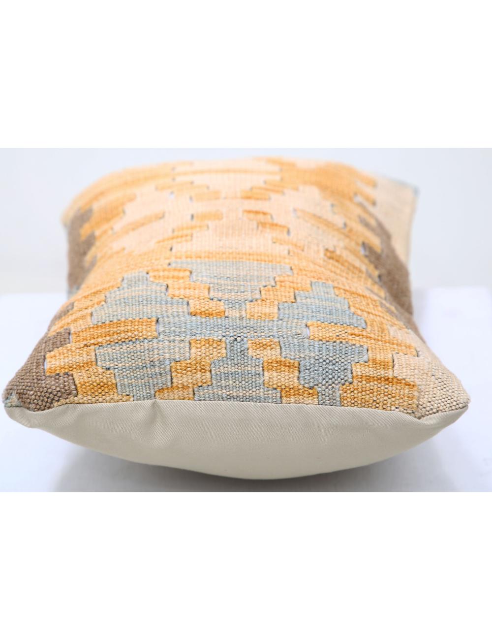 Hand Woven Tribal Multi Color Geometric Wool Pillow - 1'0'' x 1'5'' Arteverk Arteverk Rugs